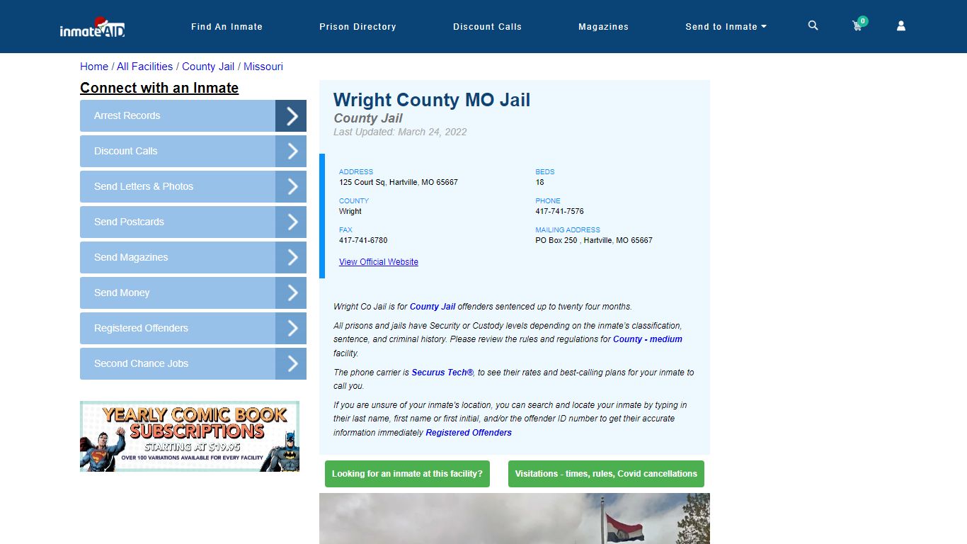 Wright County MO Jail - Inmate Locator - Hartville, MO